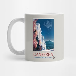 Canberra Australia Vintage Travel Poster 1940 Mug